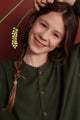 Ella Bluse in olivgrünem Tencel für Kinder