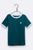 Balthasar T-shirt in petrol farben mit weiss abgesetztem Rip Bündchen und Limoglas Stickerei für Kinder