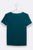 Balthasar T-shirt in petrol farben mit weissem Rip Bündchen für Frauen