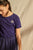 Balthasar t-shirt in violetblau mit Muschel Stickerei für Kinder