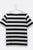 Balthasar T-shirt in schwarz/weiss gestreift mit kleiner CIAO Stickerei für Frauen