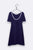 Enea Kleid in violetblau mit weisser Paspel für Kinder