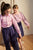 Eva Bluse in rosa/weiss gestreift für Kinder