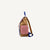 Rucksack braun/rost/rosa mit Seitentaschen und blauen Henkeln von Sticky Lemon