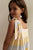 Ella Kleid in beige / hellblau / hellgelb und rosa gestreift für Kinder