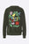 Paula Sweater in olivgrün mit PEACE LOVE Stickerei für Frauen