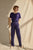 Mathilda Hose in violetlauem Tencel für Frauen