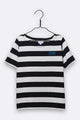 Balthasar T-shirt in schwarz/weiss gestreift mit kleiner CIAO Stickerei für Kinder