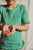 Bea T-shirt in Smaragdgrün mit Herzen Stickerei für Kinder