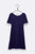 Enea Kleid in violetblau mit weisser Paspel für Kinder