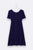 Enea Kleid in violetblau mit weisser Paspel für Frauen