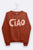 Tommy sweater in Maronifarben mit dem CIAO Print für Frauen