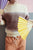 Tommy Sweater in beige / dunkelbraunem Dip-Dye für Kinder