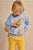 Tommy sweater in Lavendelblau mit dem Birnen Print für Kinder